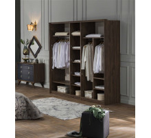 Пятистворчатый распашной шкаф для одежды и белья с зеркалом в спальню Алегро ALEG-33 Пятистворчатый распашной шкаф для одежды и белья с зеркалом в спальню Алегро ALEG-33