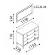 Туалетный столик-комод Легенда (Legenda) белый LEGN-23