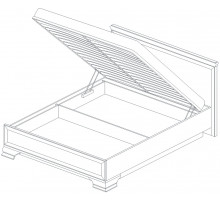 Кровать Сиена 1400/1600/1800 с подъемным механизмом и ортопедическим основанием (Бодега Белый)