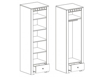 Шкаф  Прованс однодверный платяной
