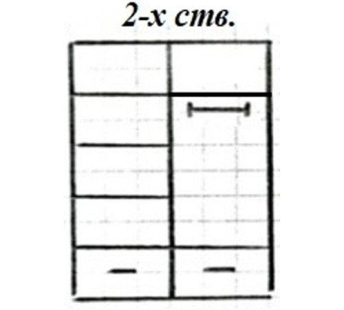 Двухстворчатый шкаф для одежды Римини MUR-118-05 Двухстворчатый шкаф для одежды Римини MUR-118-05