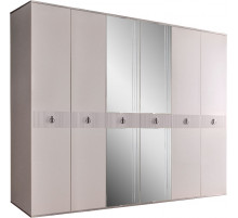 Шестистворчатый шкаф для одежды с зеркалом Rimini Solo РМШ1/6 (s) (слоновая кость) Шестистворчатый шкаф для одежды с зеркалом Rimini Solo РМШ1/6 (s) (слоновая кость)