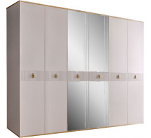 Шестистворчатый шкаф для одежды с зеркалом Rimini Solo РМШ1/6 (s) (слоновая кость) Шестистворчатый шкаф для одежды с зеркалом Rimini Solo РМШ1/6 (s) (слоновая кость)