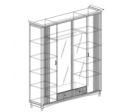 Четырехдверный шкаф Мартина 820